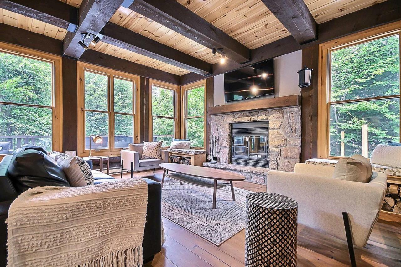 Chic Log Chalet With Hot Tub - Mont-Tremblant North Side By Reserver.Ca Lac-Superieur Exterior foto